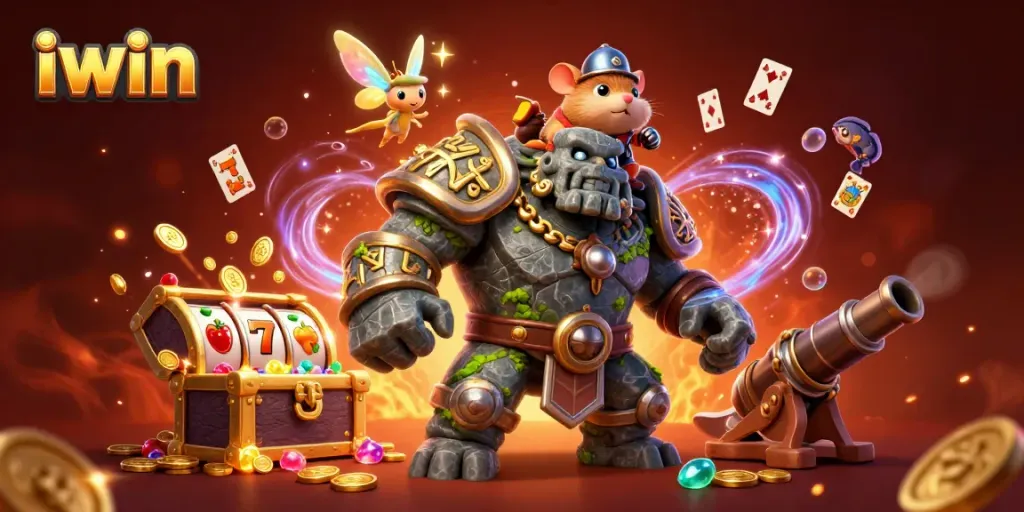 Engage in iwin's vibrant gaming arena filled with magical characters and exciting slot elements.