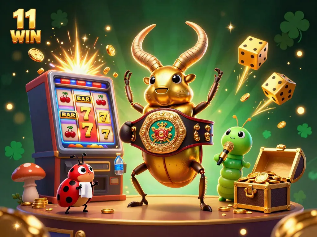 Experience thrilling wins and vibrant gameplay at 11 WIN, showcased through dynamic casino elements in action.
