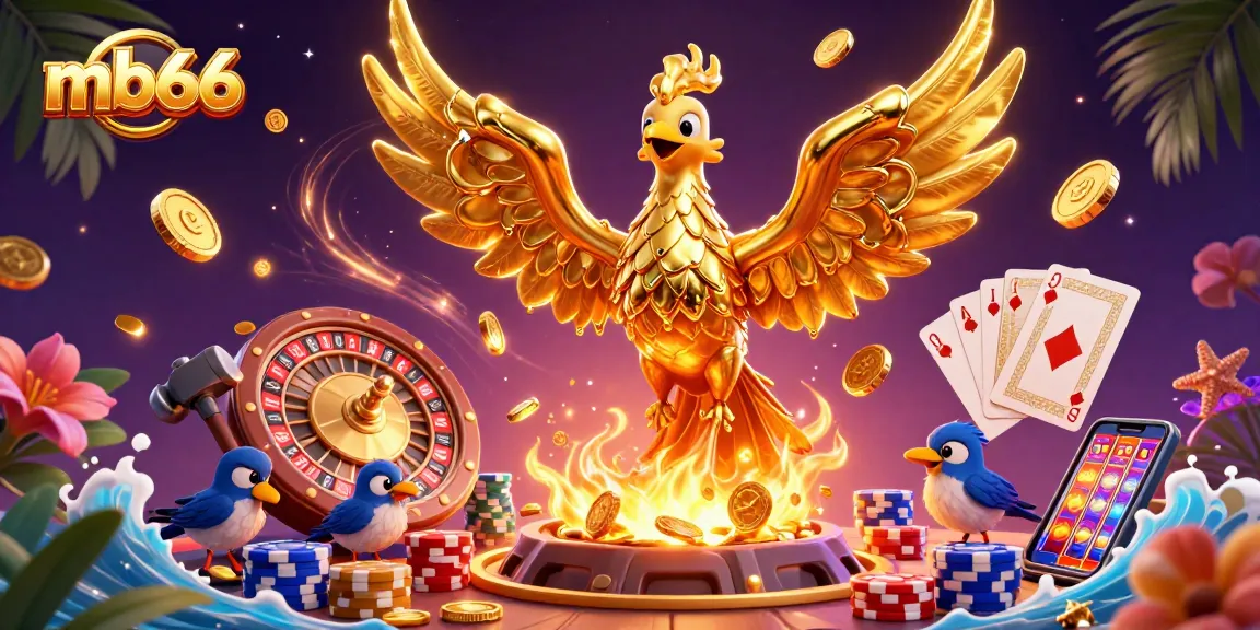 Experience thrilling wins at mb66 with golden phoenix and festive casino ambiance.
