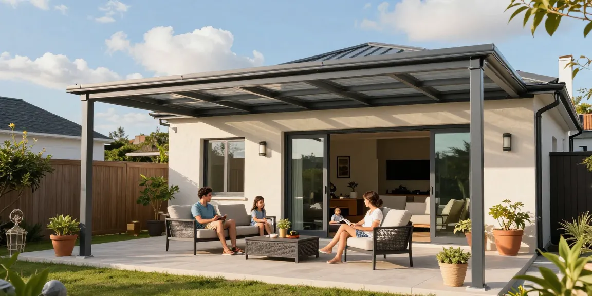 Moderne Terrassenüberdachungen gestalten den Außenbereich einladend und gemütlich.